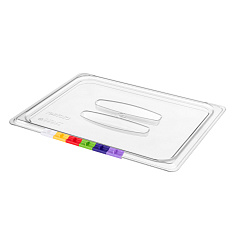 КРЫШКА С РУЧКОЙ ДЛЯ КОНТЕЙНЕРА из поликарбоната  «ГАСТРОЕМКОСТЬ 1/2» (прозрачная)