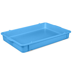 ЛОТОК ДЛЯ ТЕСТА (МНОГООБОРОТНЫЙ) ГОЛУБОЙ 650Х430Х80ММ