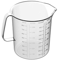 КРУЖКА МЕРНАЯ 1Л (Бесцветный)